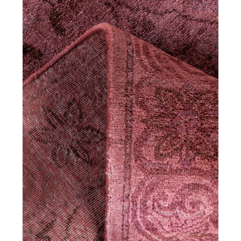 Overdyed One-of-a-Kind 2' 6" X 10' 3" Hand Knotted Area Rug