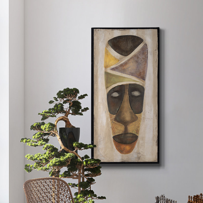 " Tikar Mask ", 24" H x 12" W x 1" D