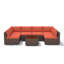 Ensemble de conversation modulaire en rotin 7 pièces avec coussins Algarin-1495845381