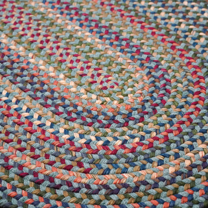 Tapis multicolore en laine, Ovale 5 pi x 8 pi