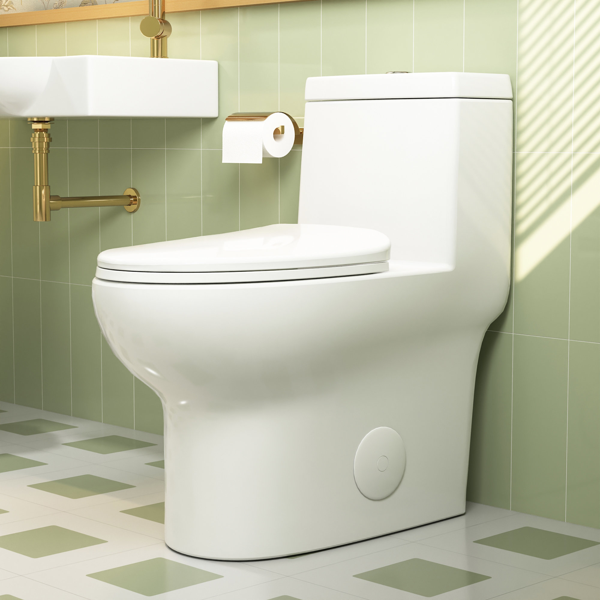 Modern Design Sanitary Ware Gold Siphonic Flushing One Piece Porcelain  Toilet - China Middle East Toilet, Toilet Manufacturer