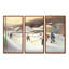 Enfants jouant au hockey en hiver IV - 3 pièces sur toile-88085345-88085346