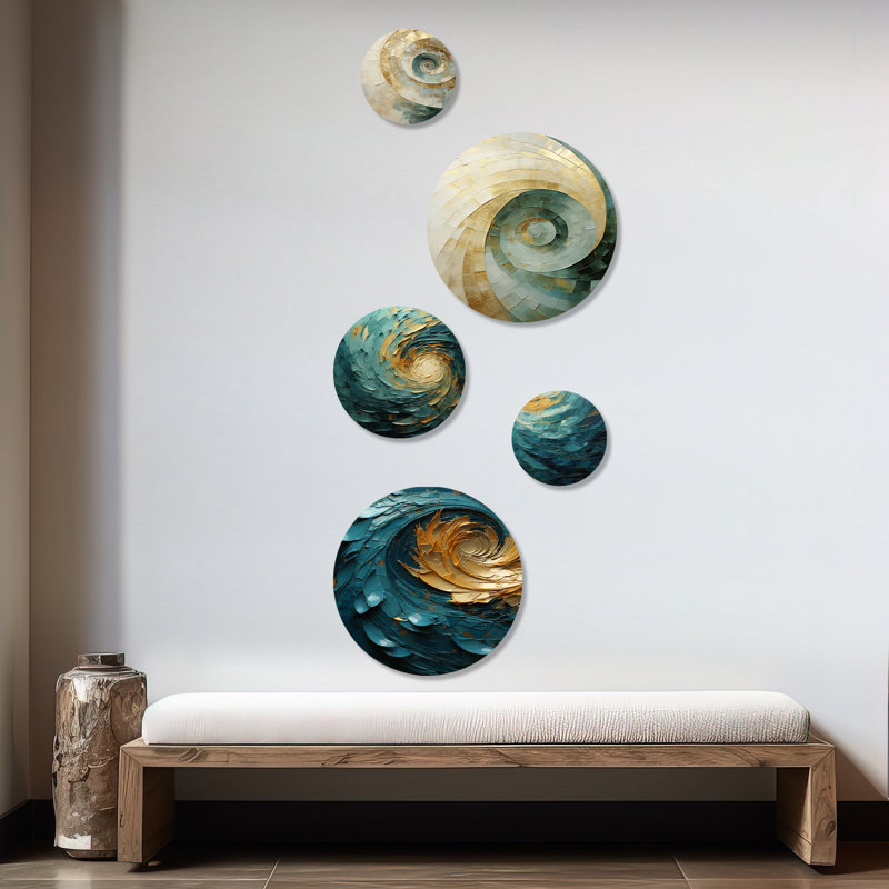 Majestic Motion Teal Spiral - Abstract Spirals