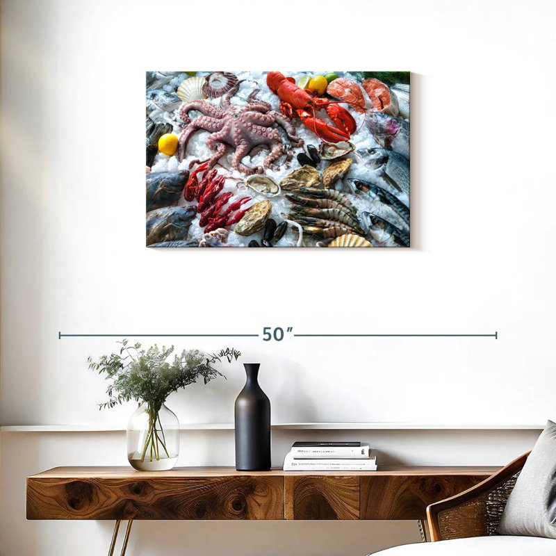 Plateau de fruits de mer frais, H 20 po x l 30 po