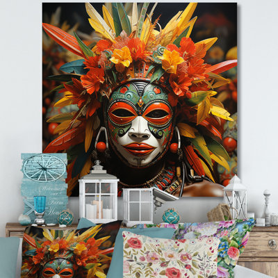 Dance of the African Masks II - African Mask Wall Decor