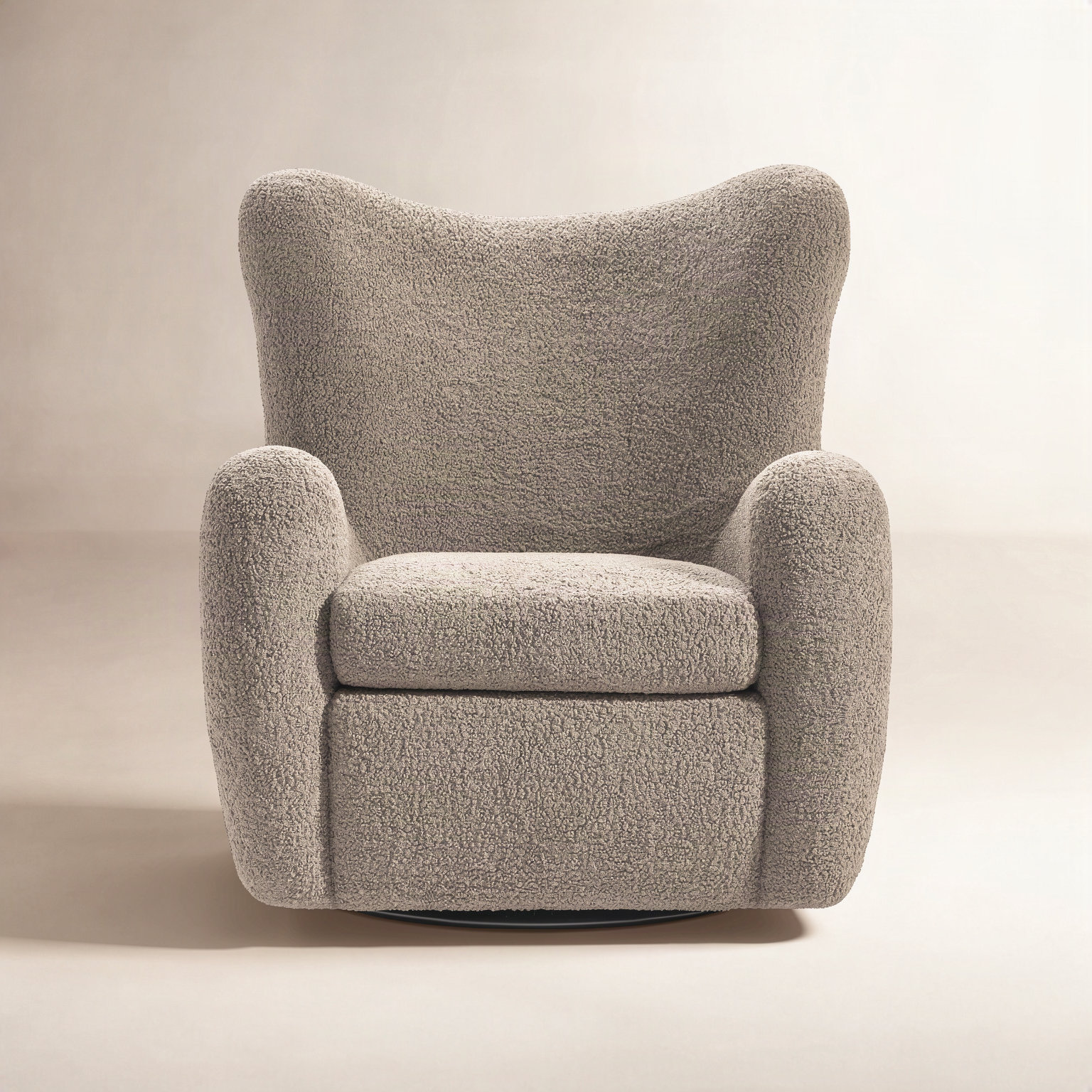 Silvi Upholstered Swivel Accent Chair, Brown