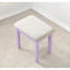 Charmante coiffeuse en bois violet avec tabouret, 3 tiroirs et miroir Intrigue réglable. Soins de beauté fascinants.