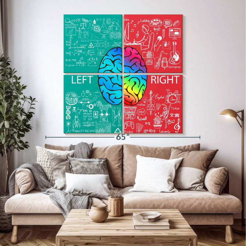 Keiri Right And Left Brain, 50" H x 50" W