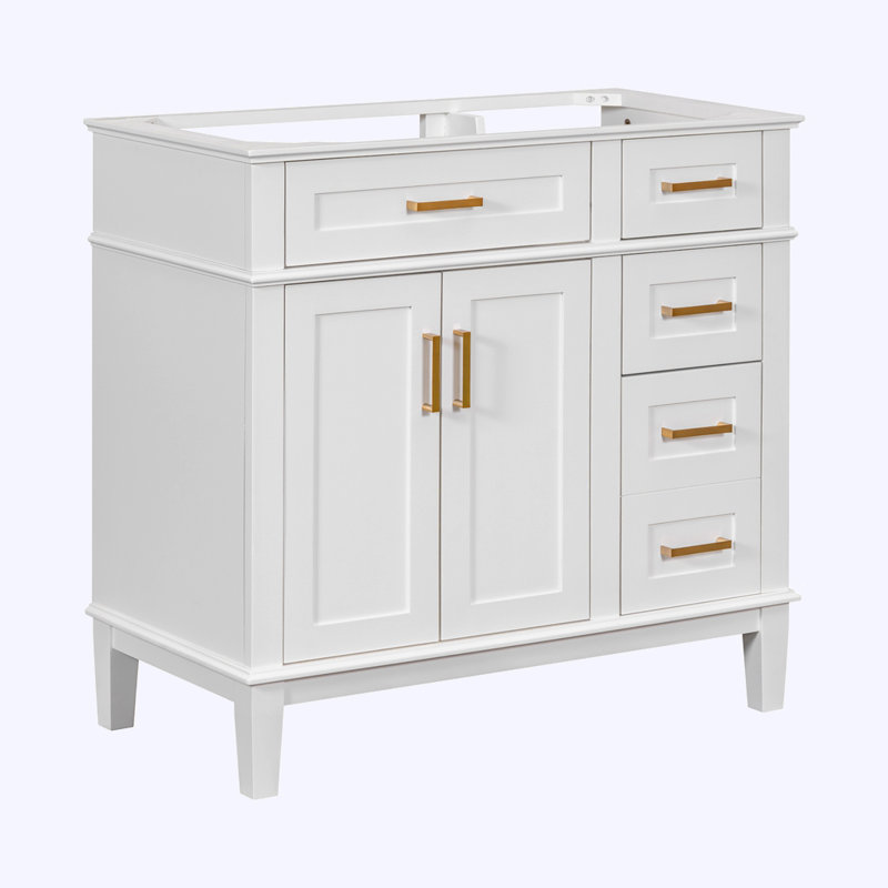 Meuble-lavabo moderne sans lavabo, Blanc