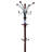 Tall Chrome and Wood Coat Rack-2027139933