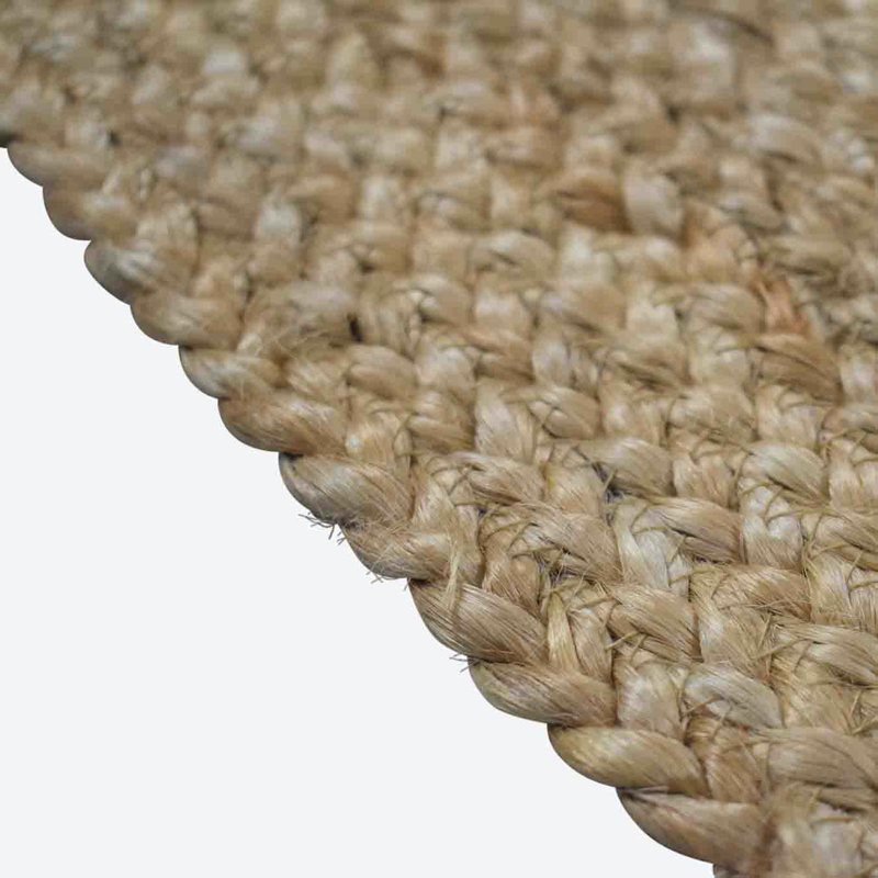 Buscher Solid Colour Jute / Sisal Hand Woven Area Rug, Round 150cm