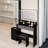 Extra Large LED Mirror Vanity Table,LED Dressing Mirror Cabinet,Cushioned Stool, Touch Control, Multi-layer High Capacity Storage-907911485