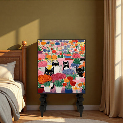 Home living room universal tall feet decor cabinet