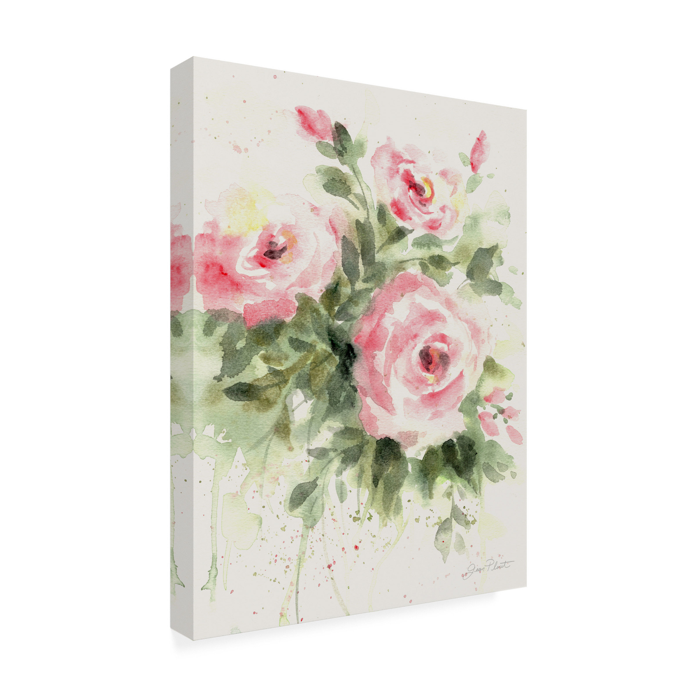 Winston Porter Jean Plout Washy Pink Roses A Canvas Art | Wayfair
