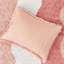 Édredon en fausse fourrure à poil long double / grand ombre, rembourrage, motif rayé ton sur ton, 2 taies décoratives, dossier en microfibre, édredon grand lavable à la machine, rembourré, rayé, envers,