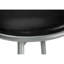 Ensemble de 2 tabourets pivotants, hauteur de bar, structure en métal gris, siège d'aspect cuir noir, tabourets de hauteur contemporaine, design moderne rembourré