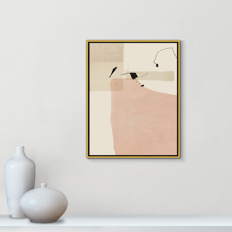 Cartez Soft Tempo - peinture sur toile à cadre flottant, H 29,5 po x l 23,5 po, Cadre doré