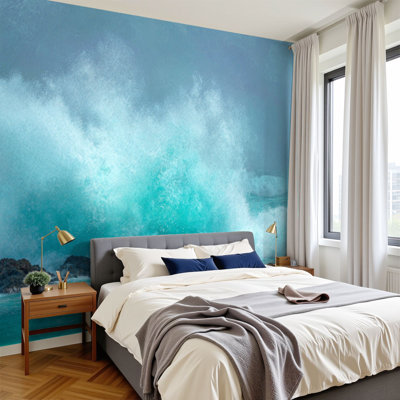 Papier peint auto-adhésif Beach Ocean Teal