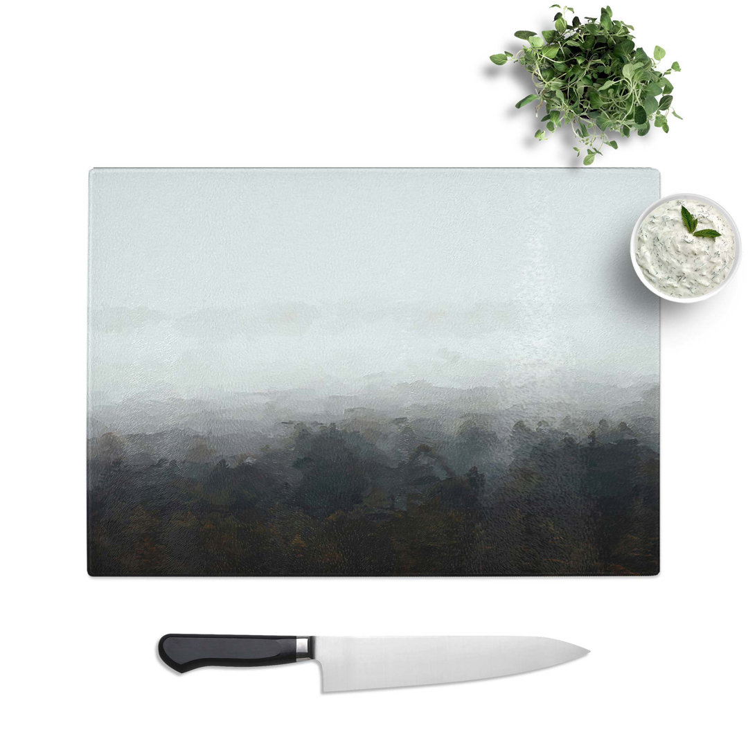Tempered Glass Pine Forest in Italy Chopping Board