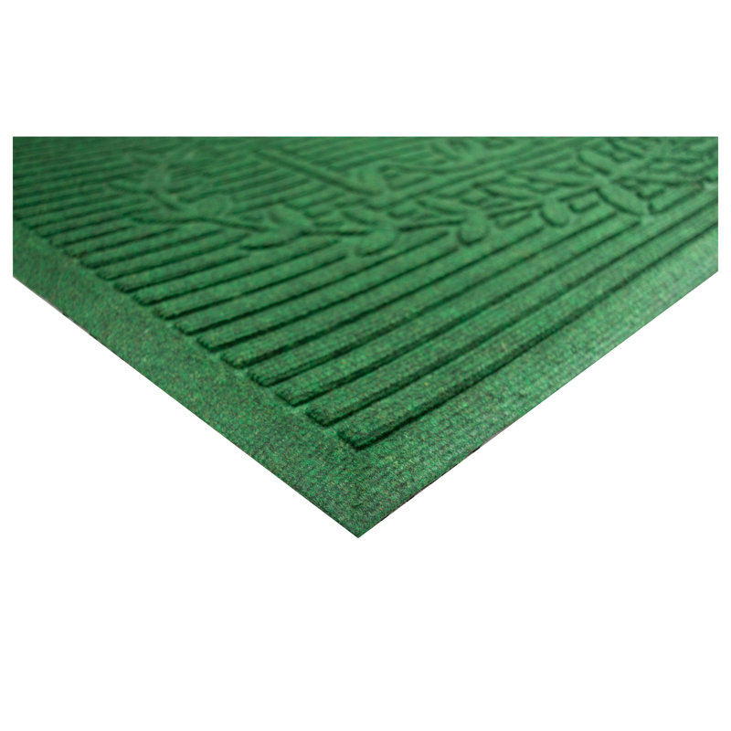 Tapis d'entrée / extérieur Barreto, Rectangle 2 pi x 3 pi, Vert