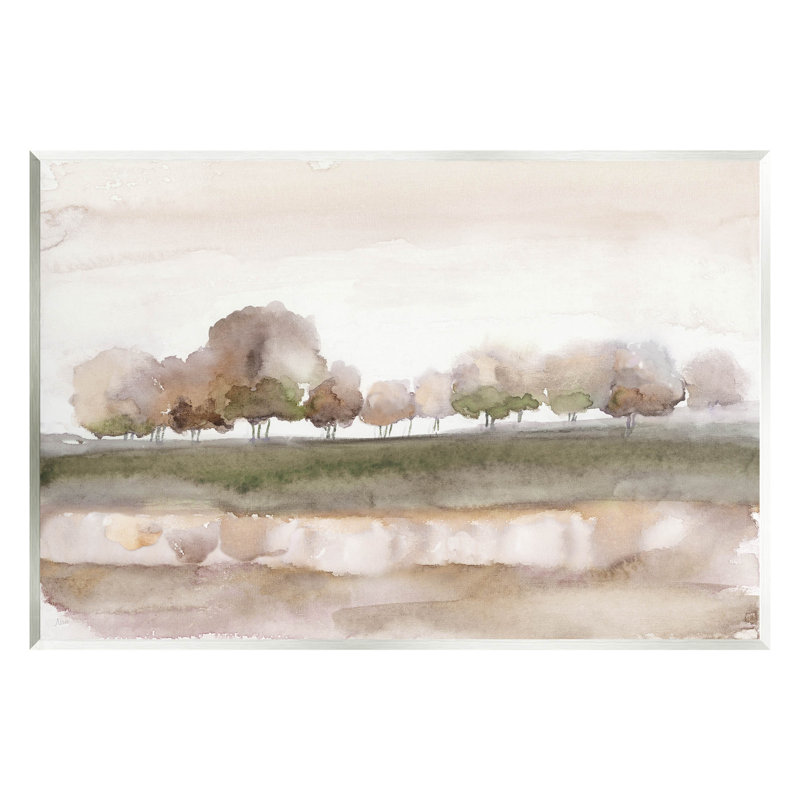«Orchard Landscape Aquarelle» par Nan, H 10 po x l 15 po x P 0,5 po