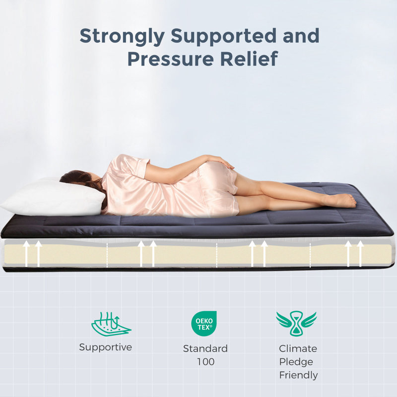 Matelas de futon japonais 8 po Doersten, Double, Noir