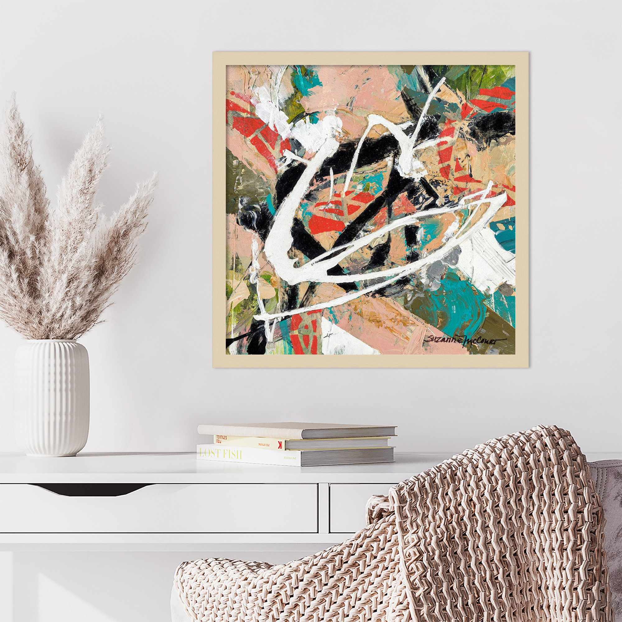 Stacked by Sutter Wood Framed Wall Art Print, Brown, 21" H x 21" W