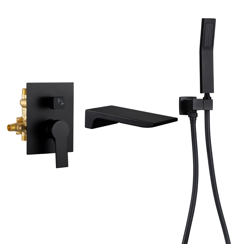 Bathroom Freestanding Tub Filler, Matte Black