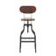 Hiliritas Swivel Adjustable Height Counter Stool with Metal Frame-17259533