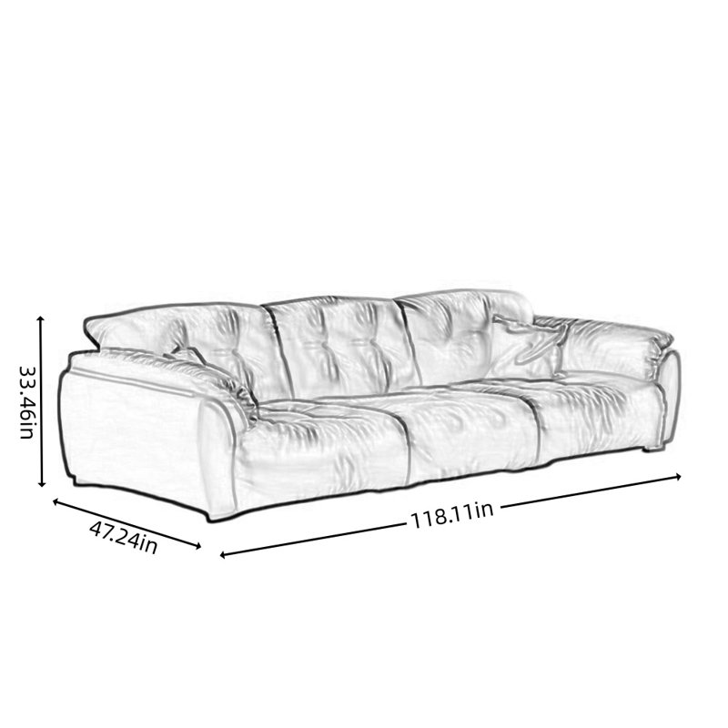 Retro Wind Oil Wax Leather Sofa
