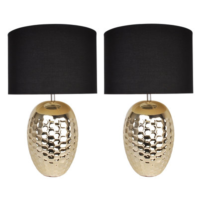 Talreja 49Cm Gold Table Lamp Set