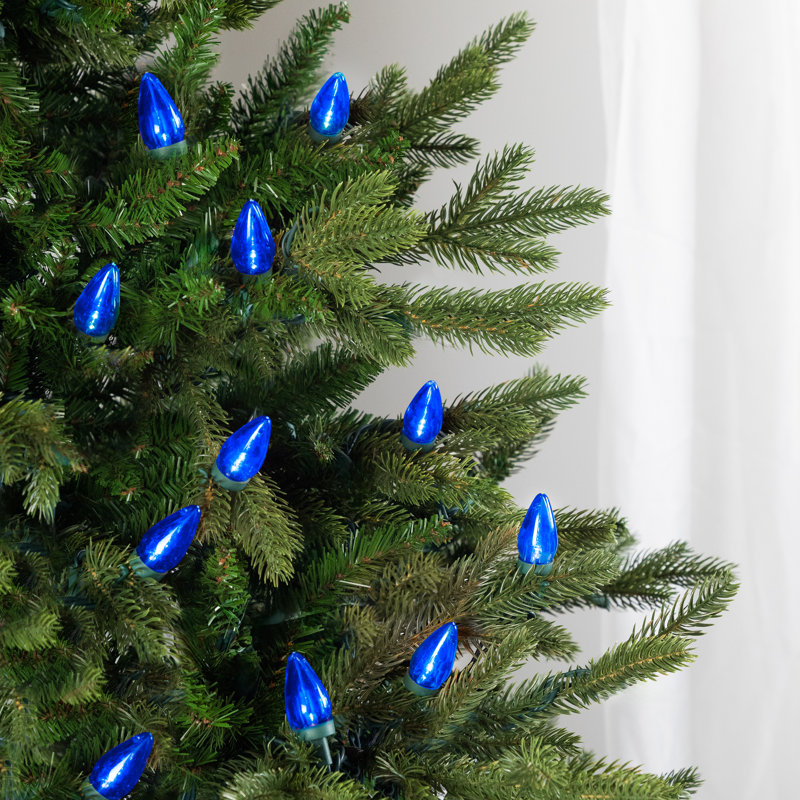25 LED C7 Christmas Light Set, Blue