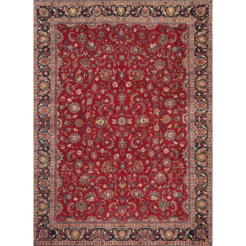 Rouge sud-ouest/brun/Tapis décoratif noir Nafisa, Rectangle 5 pi x 7 pi