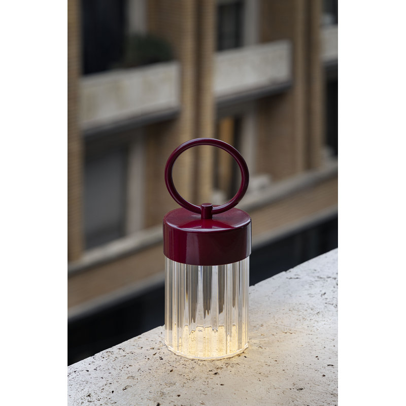 Claretta Battery Lamp, Dark Red