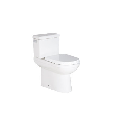 Proflo 1.28 GPF Elongated Comfort Height Chair Height Floor Mounted Two-Piece toilet with Seat Included