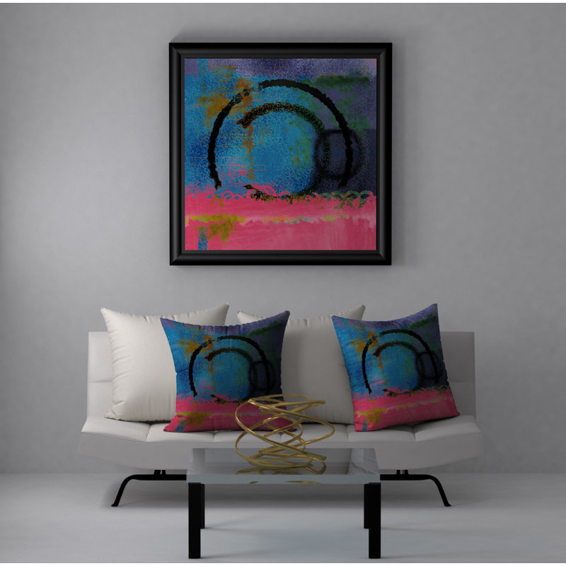 Abstract Reversible Throw Pillow, 18" x 18"