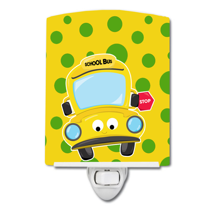 Back to School Bus Ceramic Night Light