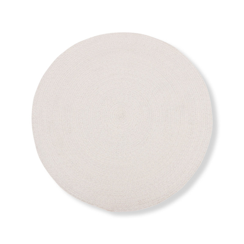 Area Rug in White, Round 10'