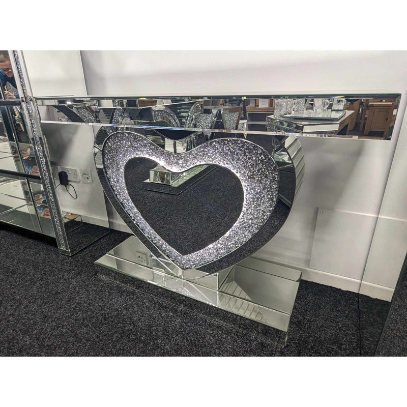 Nova LED Heart Shaped Console Table