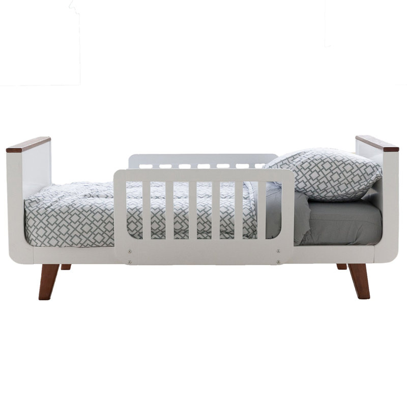 Lit pour tout-petit MOD, blanc doux avec espresso, Blanc / Brun