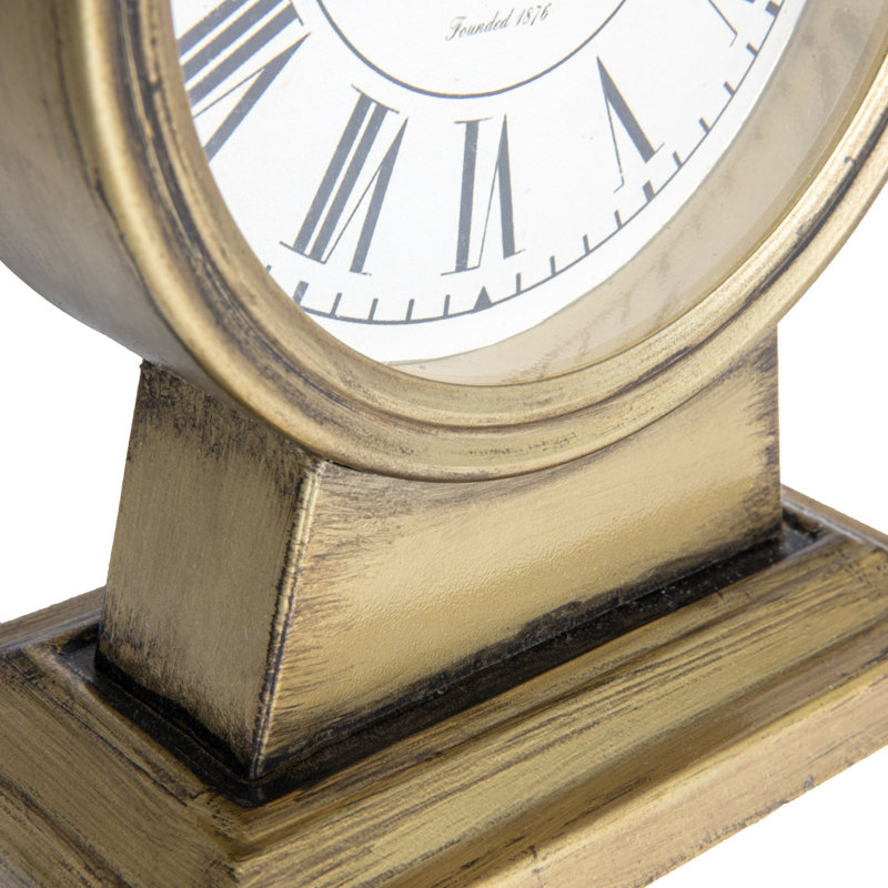 Khalil Metal Mantel Clock, Gold