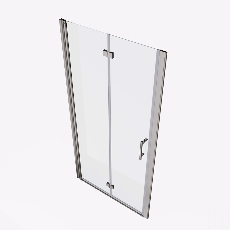 Porte de douche, avec verre trempé de 1/4 po