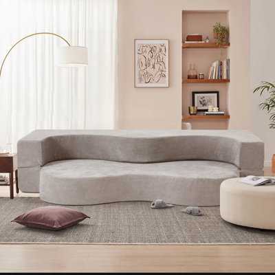 Folding Sofa Bed, Floor Sofa Couch, Convertible Sofa Bed With High Density Foam, Foldable Floor Couch Bed For Living Room, Guest Room, Bedroom