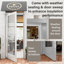 36 po X 84 po Porte commerciale suspendue à gauche en aluminium anodisé argenté à gauche-118377563-136163284