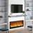 Aldobrando 60" Hand Carved Fireplace Mantel Shelf Mirrored Glass Floating Shelves with Faux Crystal Inlay Home Decor-1191259603