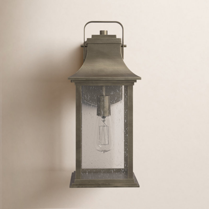 Grant Outdoor Wall Lantern, Bronze, 16.75" H x 7.25" W x 8.25" D