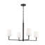 Thomas O'Brien Danica 4 Light Dining Room Chandelier With White Linen Shade-95350230-95350231