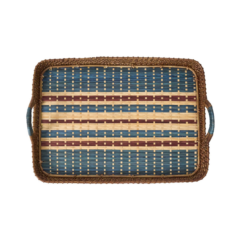 Danish Stripe Tray - Navy
