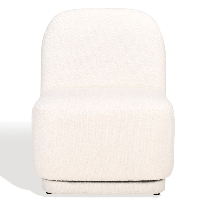 Severen Upholstered Swivel Accent Chair, Ivory Boucle
