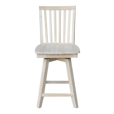 Hirz Swivel Solid Wood Counter Stool